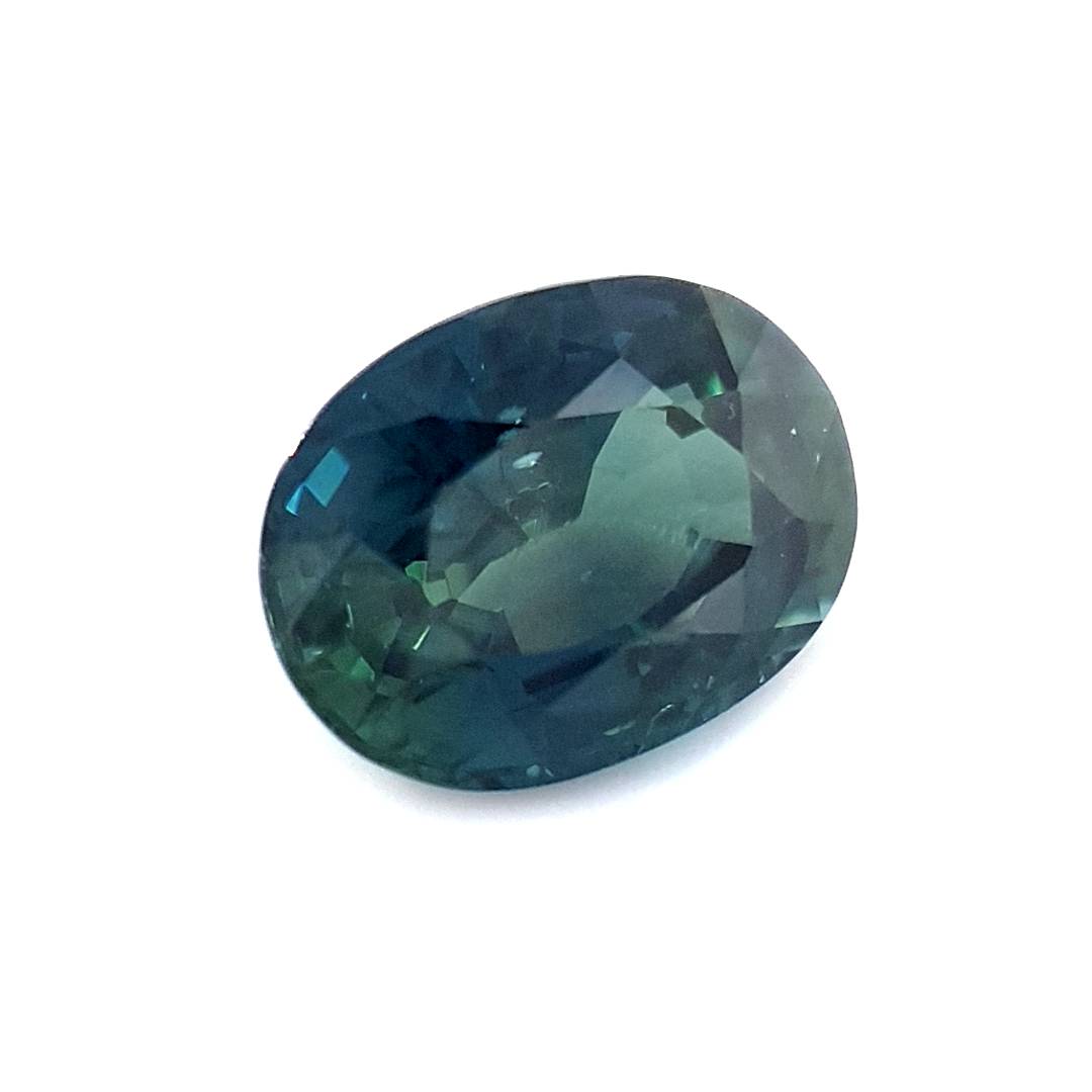1.36ct Australian Sapphire, Deep Teal - Oval