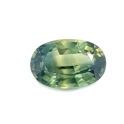 1.13ct Australian Sapphire, Parti, Blue, Yellow, Green, Teal - Oval