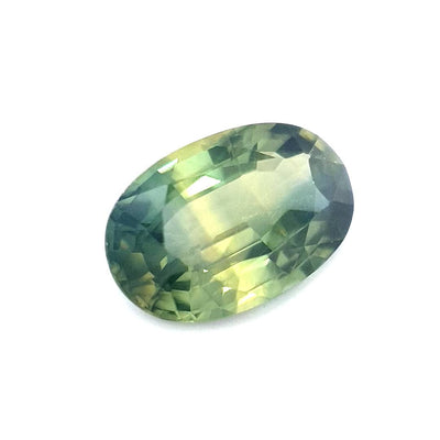 1.13ct Australian Sapphire, Parti, Blue, Yellow, Green, Teal - Oval