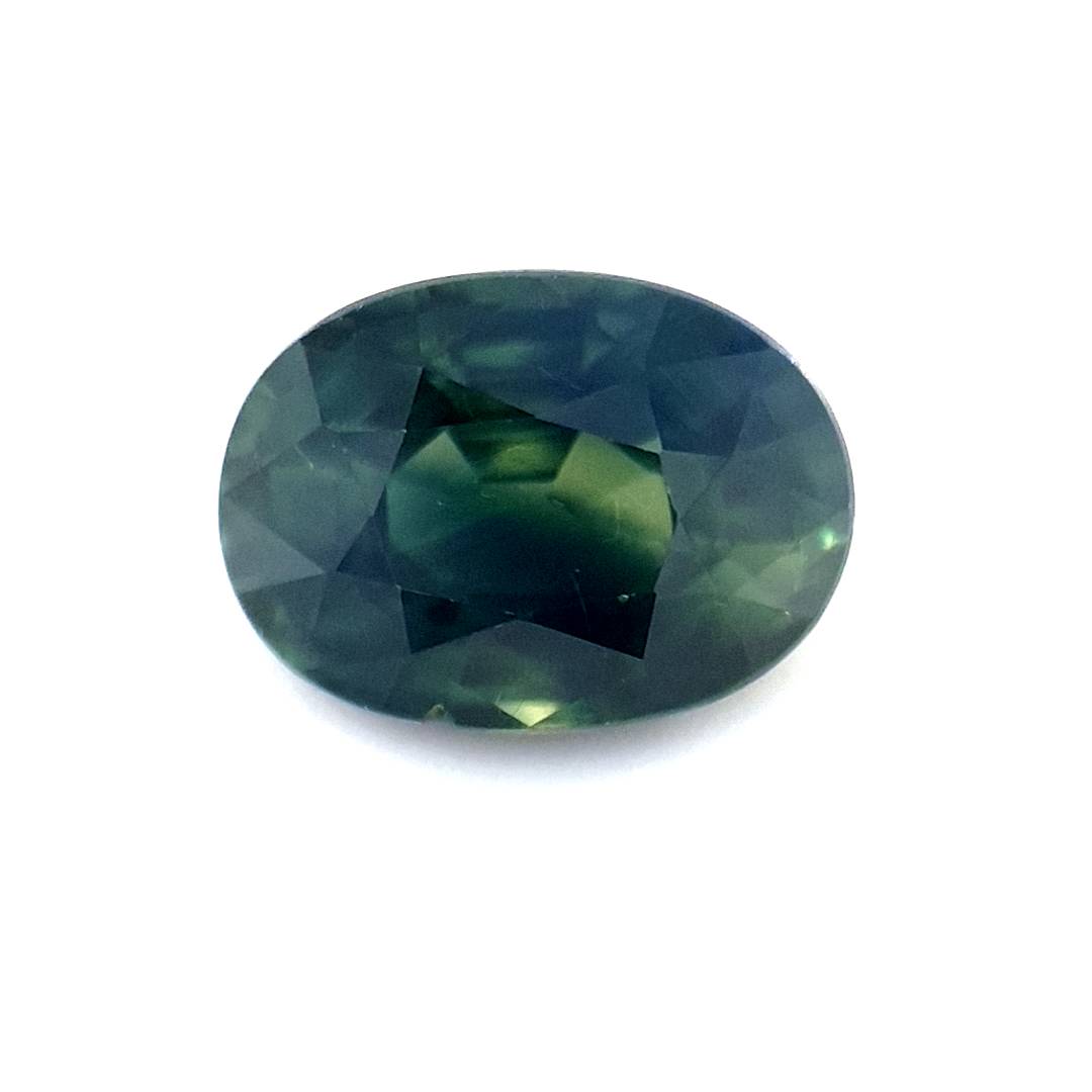 1.21ct Australian Sapphire, Parti, Blue, Yellow, Teal - Oval