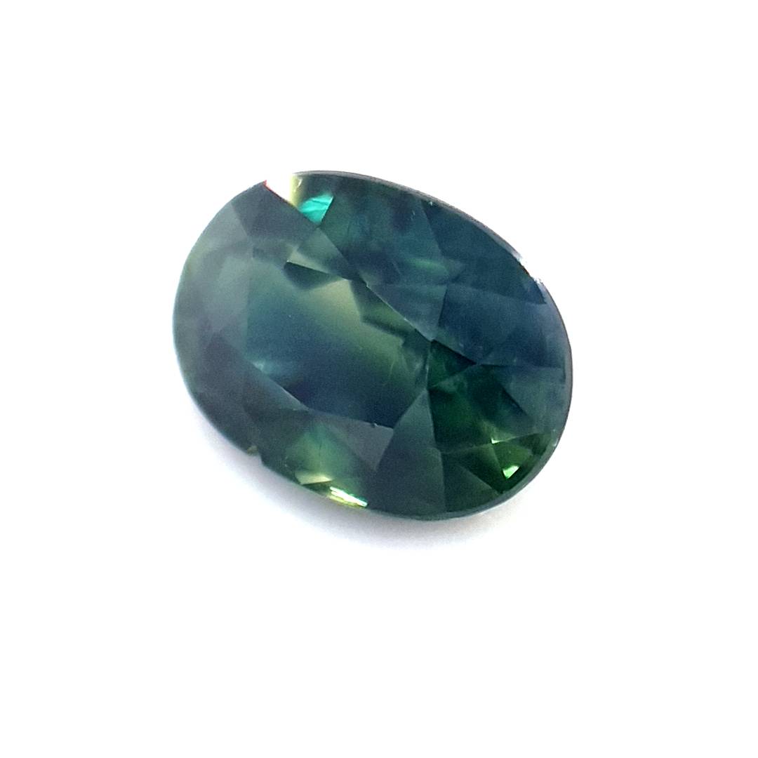 1.21ct Australian Sapphire, Parti, Blue, Yellow, Teal - Oval