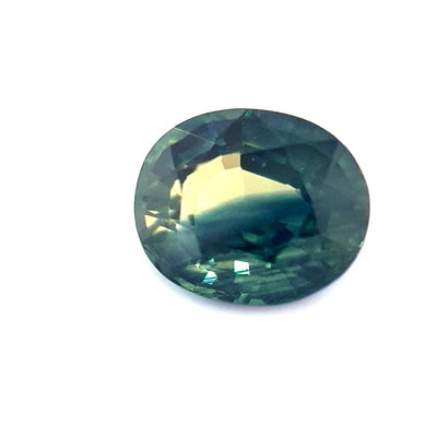 1.23ct Australian Sapphire, Parti, Blue, Yellow, Teal - Oval