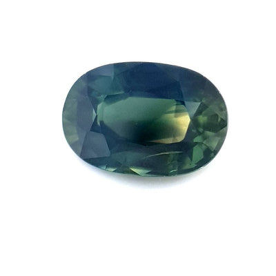 1.28ct Australian Sapphire, Parti, Blue, Yellow, Teal - Oval