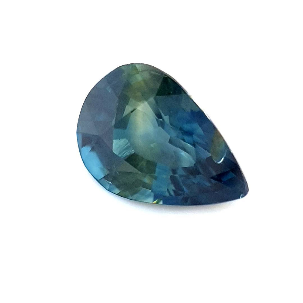 1.44ct Australian Sapphire, Parti, Blue, Teal, Yellow, Green - Pear