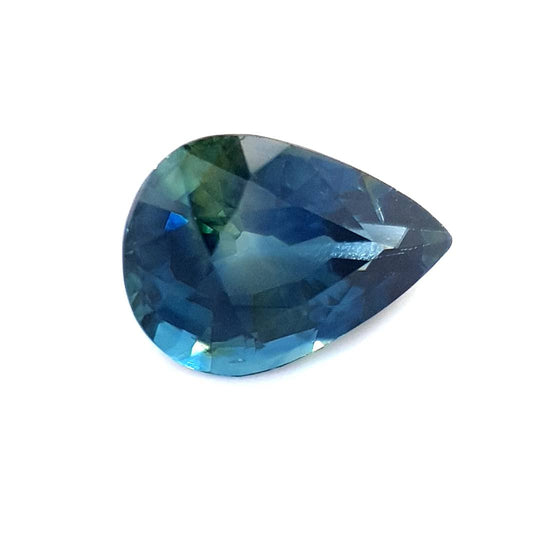 1.44ct Australian Sapphire, Parti, Blue, Teal, Yellow, Green - Pear
