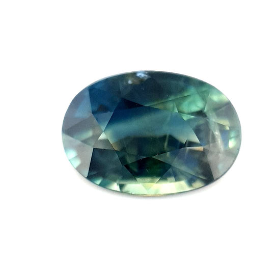 1.31ct Australian Sapphire, Parti, Blue, Teal, Yellow, Green - Oval