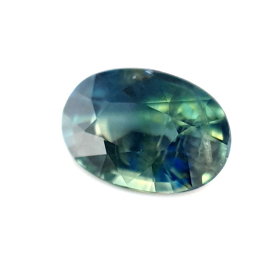 1.31ct Australian Sapphire, Parti, Blue, Teal, Yellow, Green - Oval