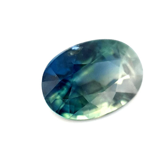 1.31ct Australian Sapphire, Parti, Blue, Teal, Yellow, Green - Oval