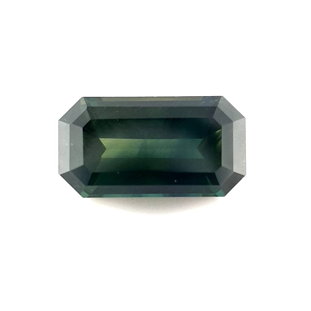2.30ct Australian Sapphire, Parti, Green, Blue, Yellow, Teal - Emerald Cut