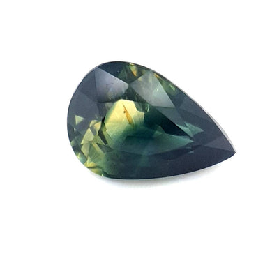 1.54ct Australian Sapphire, Parti, Yellow, Blue, Teal - Pear