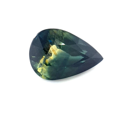 1.54ct Australian Sapphire, Parti, Yellow, Blue, Teal - Pear