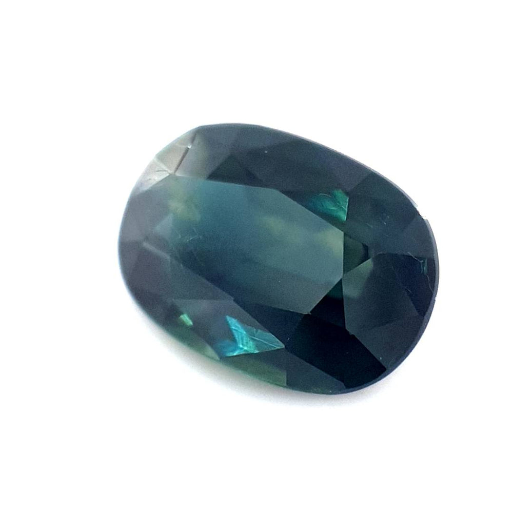 1.53ct Australian Sapphire, Parti, Blue, Teal, Yellow, Green - Oval