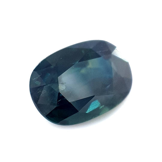 1.53ct Australian Sapphire, Parti, Blue, Teal, Yellow, Green - Oval