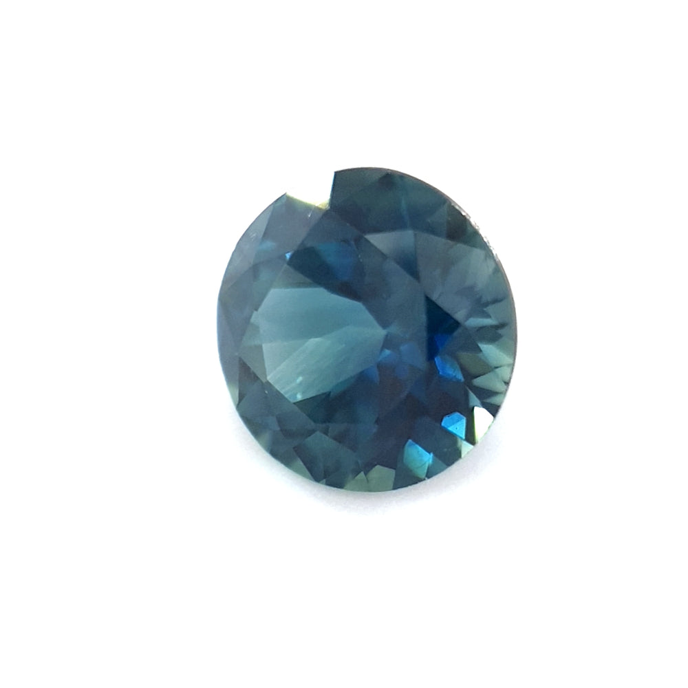 1.28ct Australian Sapphire, Blue teal - Round