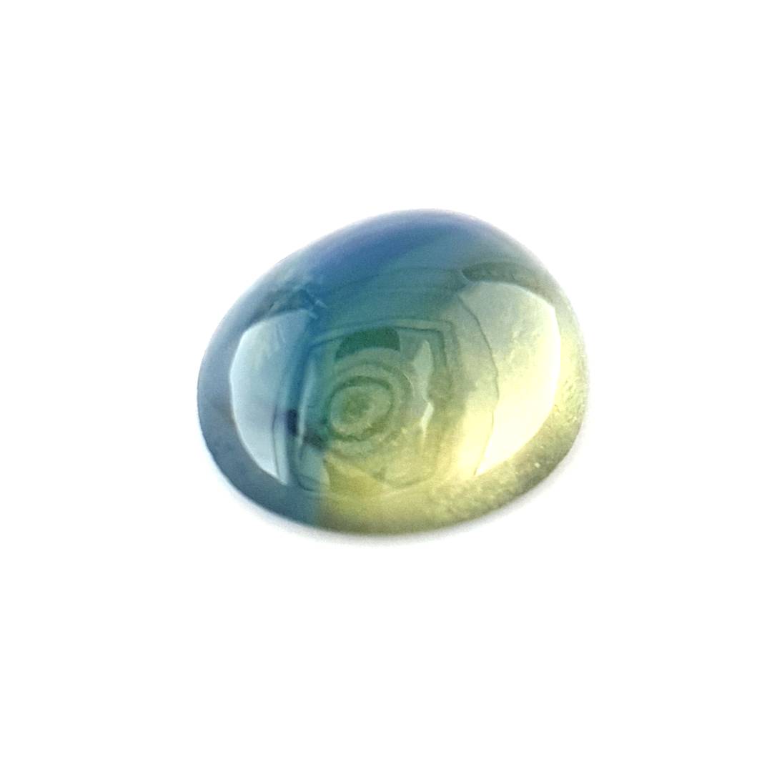 1.52ct Australian Sapphire, Parti, Blue, Yellow - Oval Cabochon