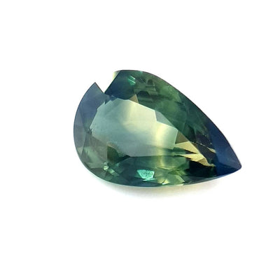 1.15ct Australian Sapphire, Parti, Blue, Teal, Yellow - Pear