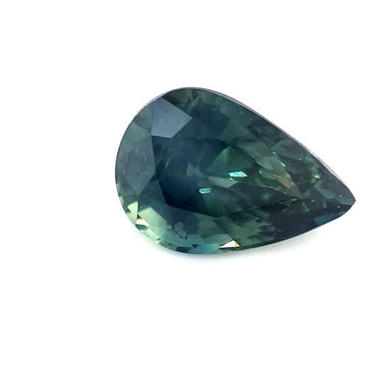 1.27ct Australian Sapphire, Parti, Blue, Teal, Yellow - Pear