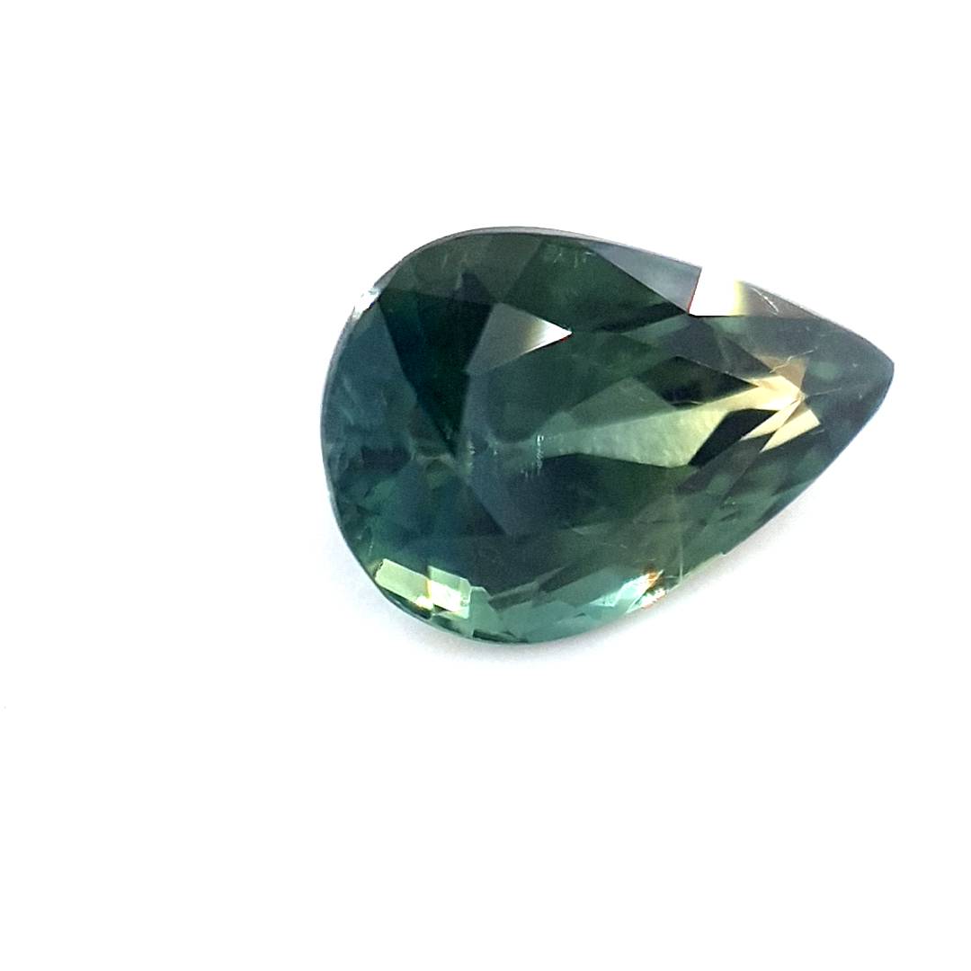 1.27ct Australian Sapphire, Parti, Blue, Teal, Yellow - Pear