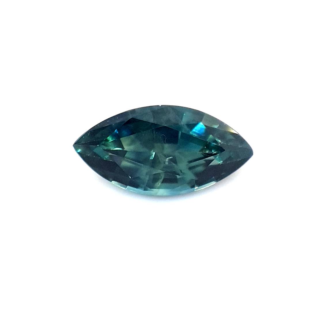 0.80ct Australian Sapphire, Parti, Blue, Teal, Yellow - Marquise