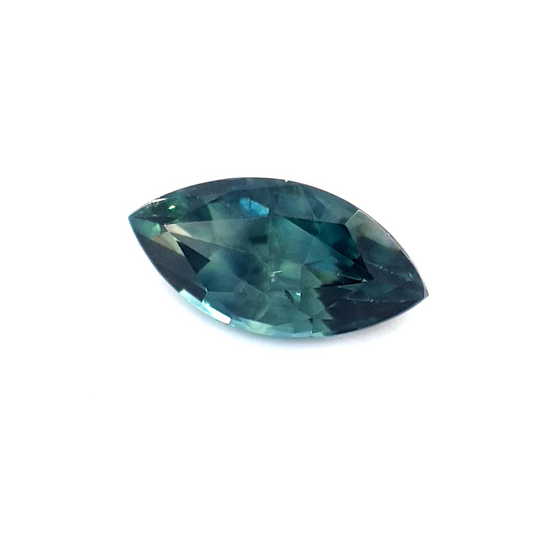 0.80ct Australian Sapphire, Parti, Blue, Teal, Yellow - Marquise