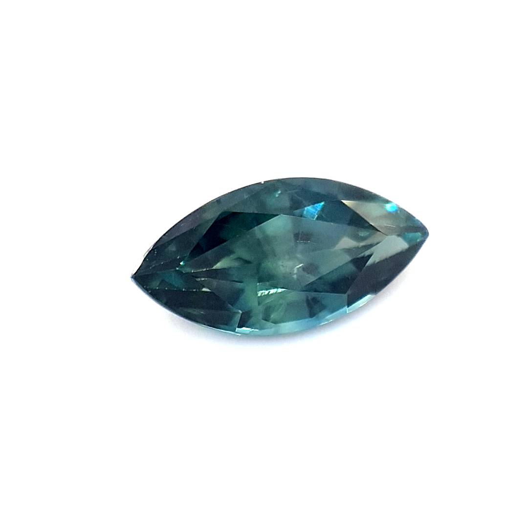 0.80ct Australian Sapphire, Parti, Blue, Teal, Yellow - Marquise