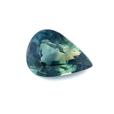 1.38ct Australian Sapphire, Parti, Blue, Teal, Yellow - Pear