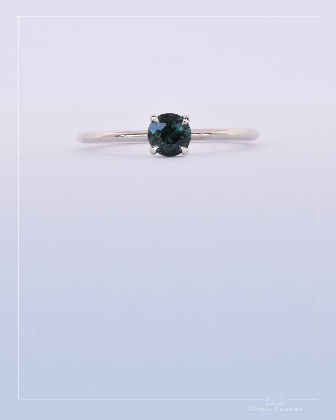 Tamsin - Deep Green Australian Sapphire Ring