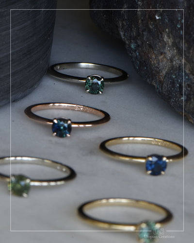 Tamsin - Deep Green Australian Sapphire Ring