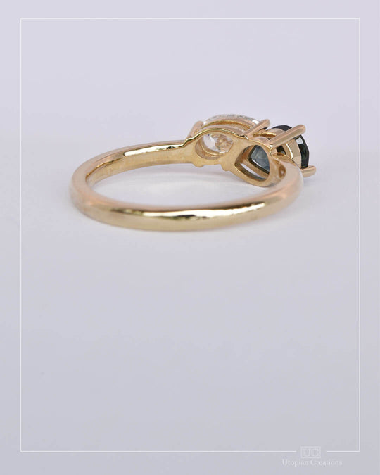Avery - Australian Sapphire and Lab Diamond Toi et Moi Ring