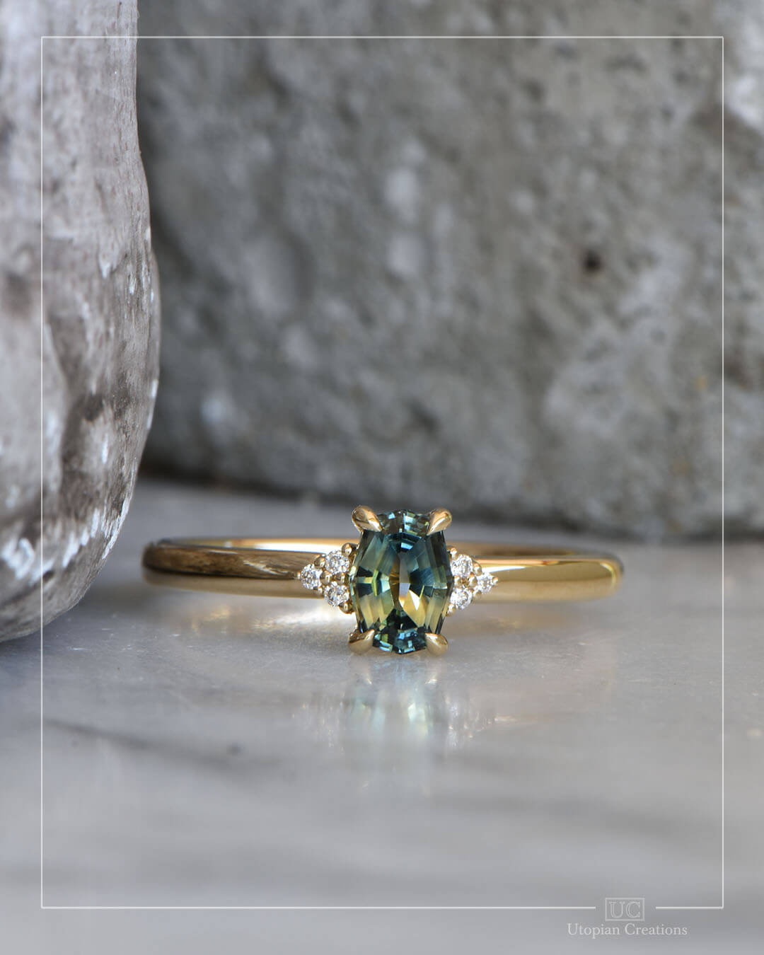 Azura - Parti Australian Sapphire and Diamond Ring