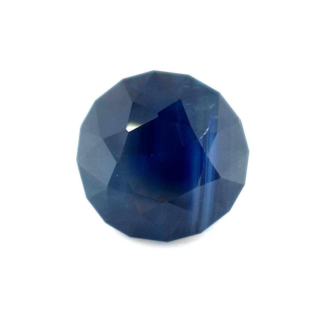 2.58ct Australian Sapphire, Deep Blue - Round