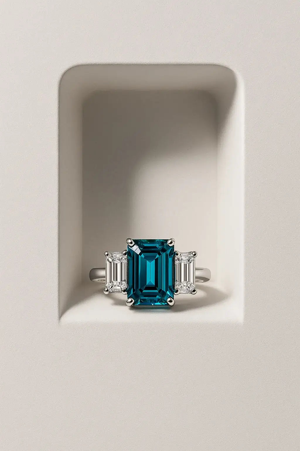 3.49ct Nigerian Tourmaline, Blue, Teal - Emerald Cut