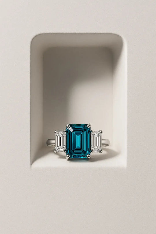 3.49ct Nigerian Tourmaline, Blue, Teal - Emerald Cut