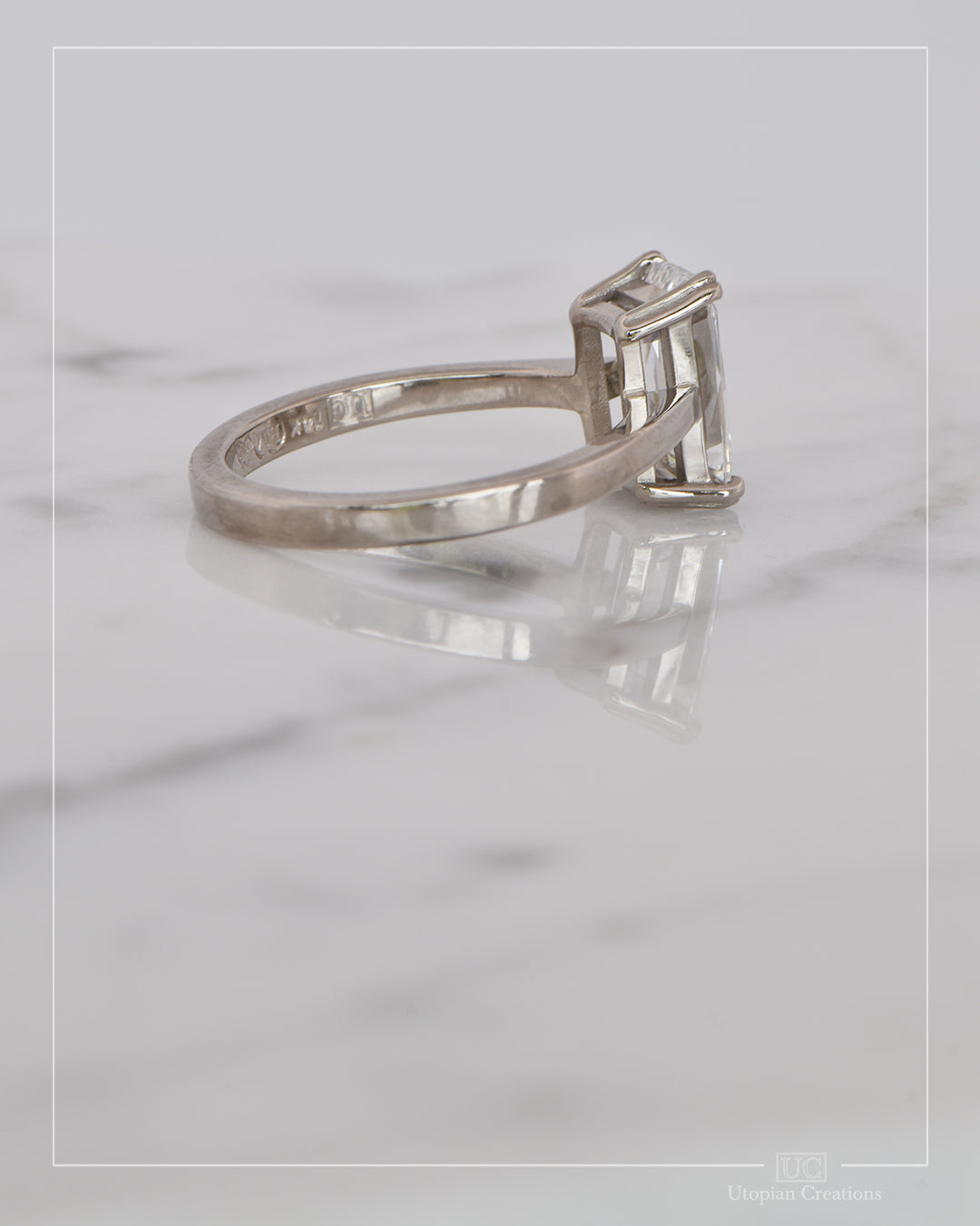 Bridgeton - Lowered solitaire, 2.08ct Cushion Cut, Lab Diamond