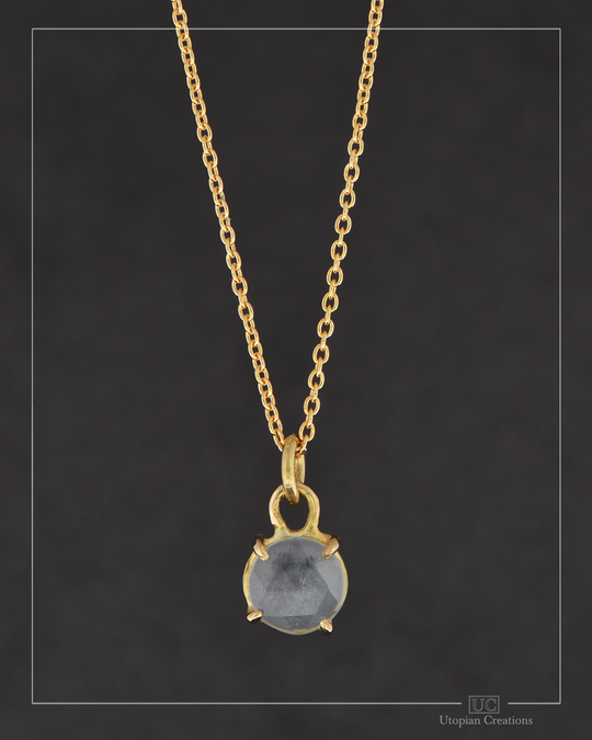 Rose cut Topaz - 18k Yellow Gold - Poppy