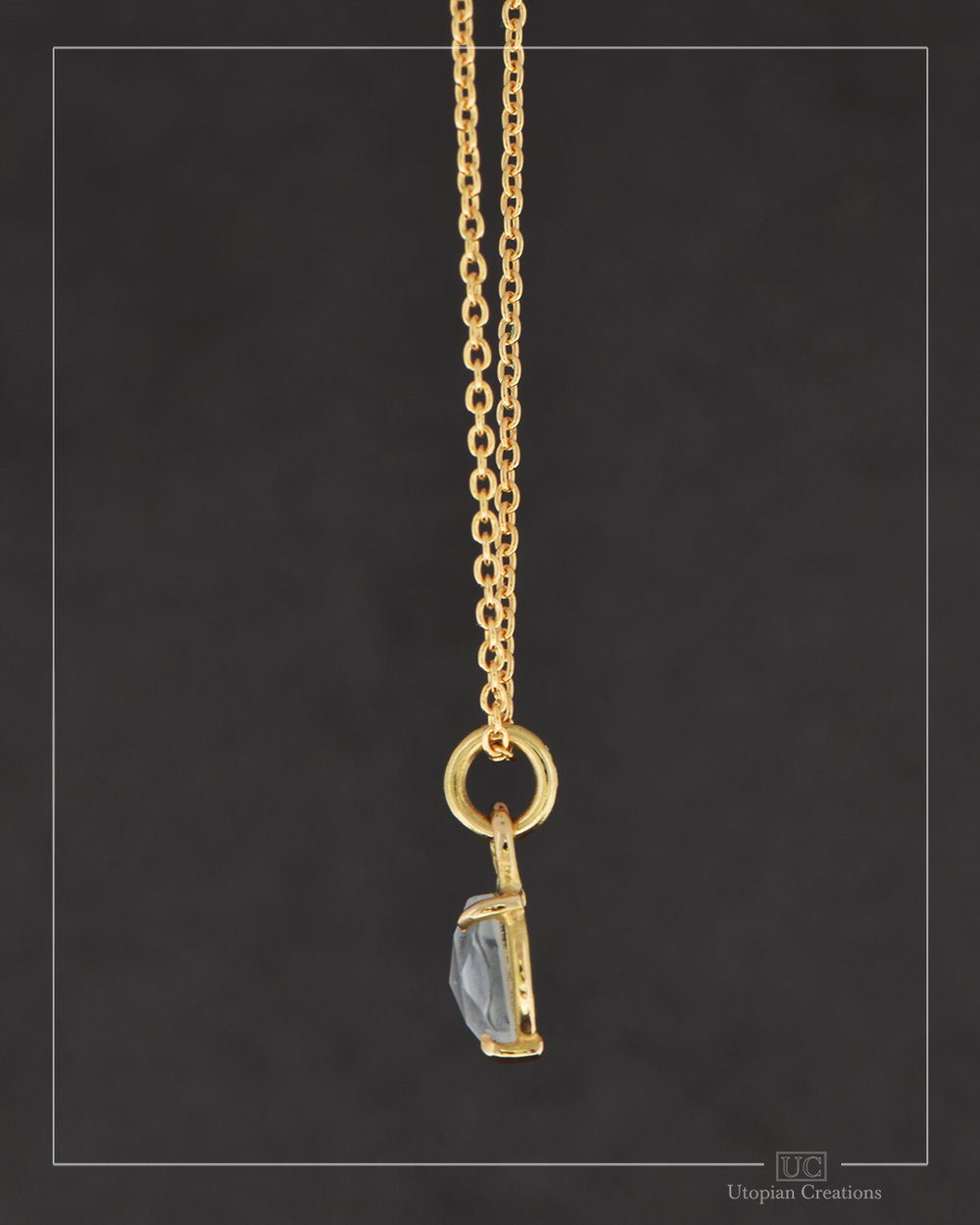 Rose cut Topaz - 18k Yellow Gold - Poppy
