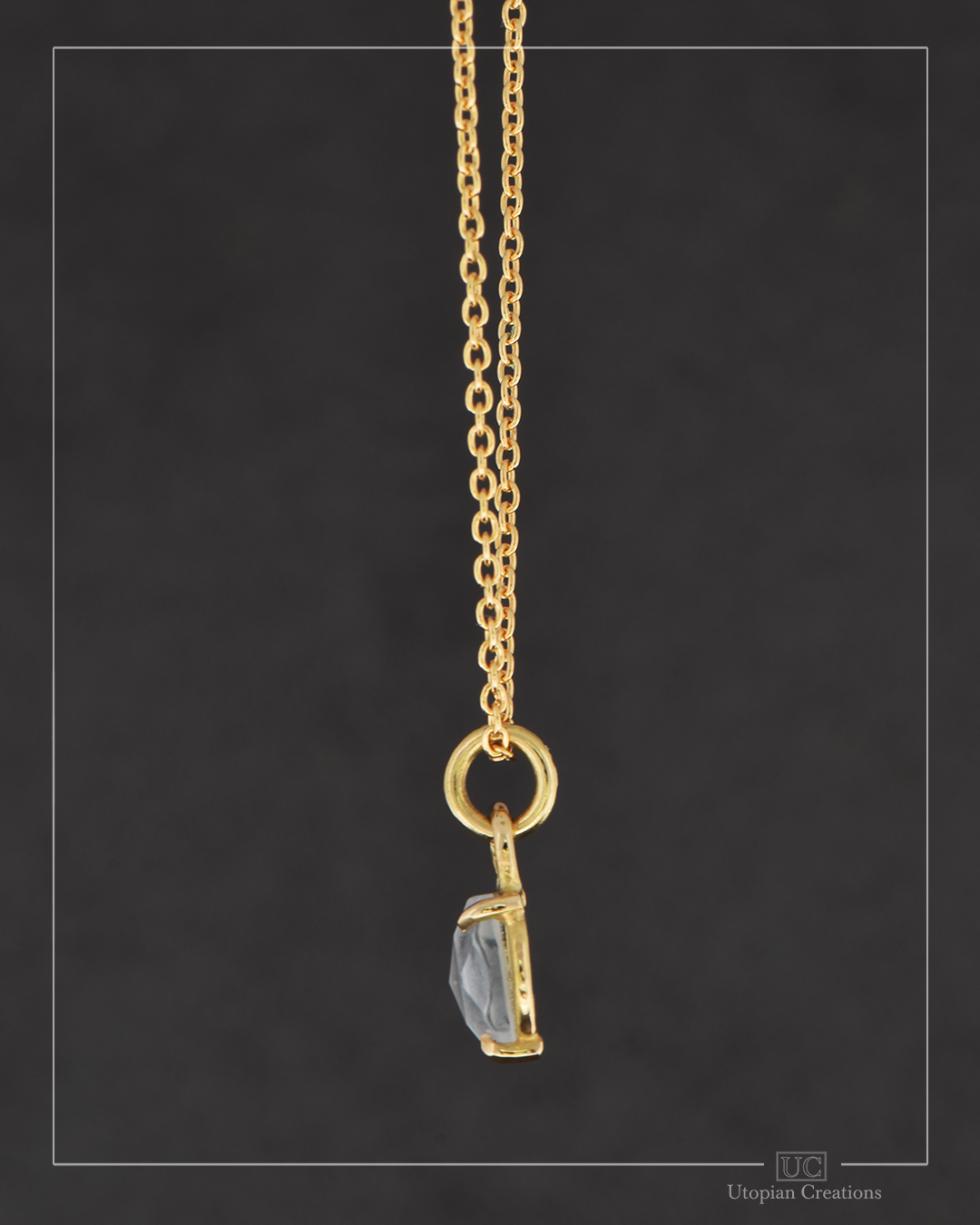 Rose cut Topaz - 18k Yellow Gold - Poppy