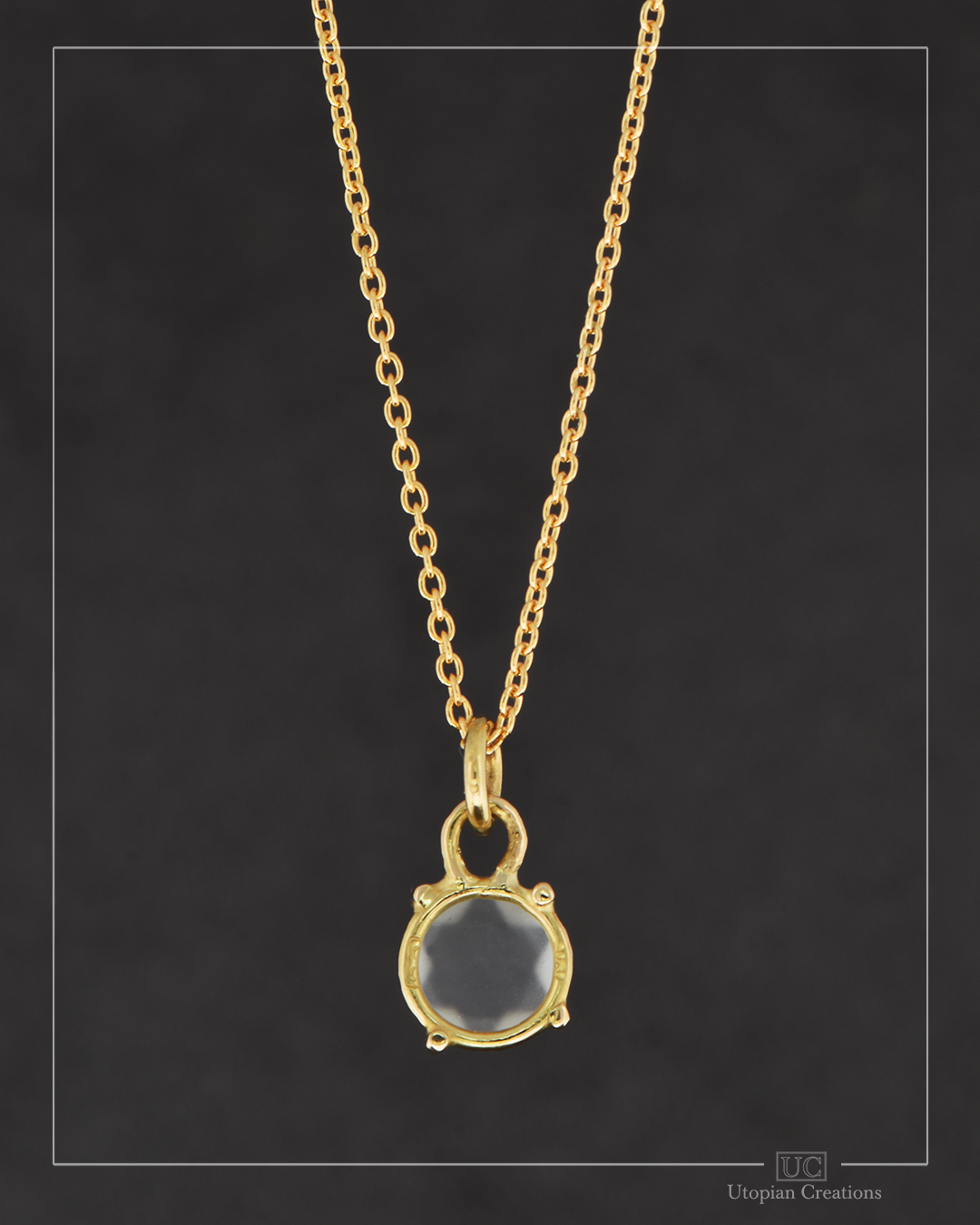 Rose cut Topaz - 18k Yellow Gold - Poppy