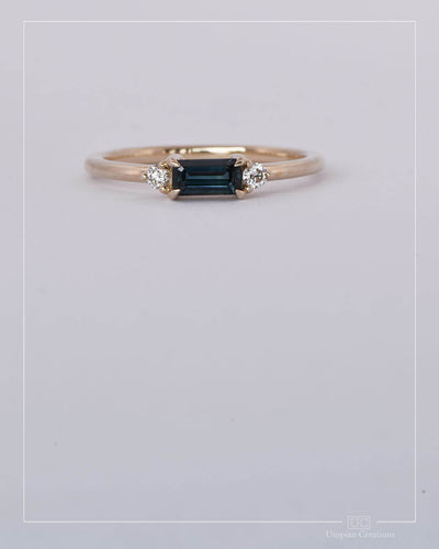 Elodie - Blue Australian Sapphire and Diamond Ring