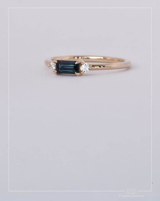 Elodie - Blue Australian Sapphire and Diamond Ring