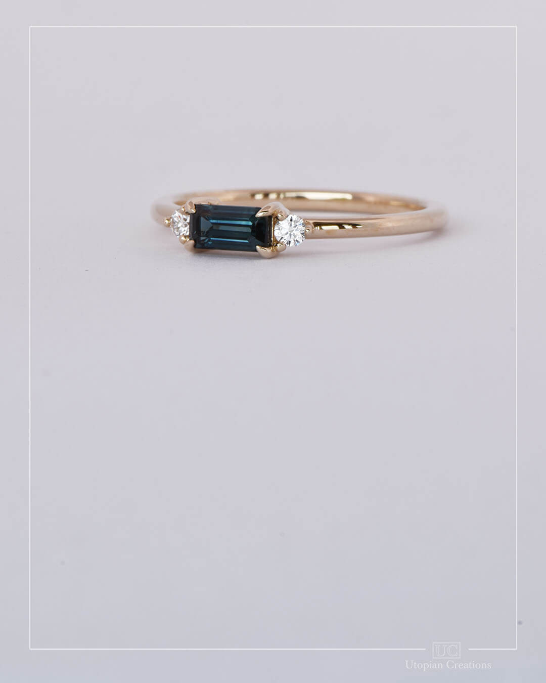 Elodie - Blue Australian Sapphire and Diamond Ring