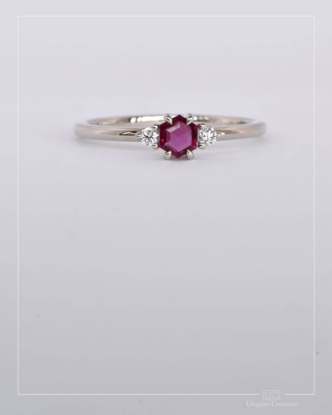 Elysia - Ruby and Lab Diamond Ring