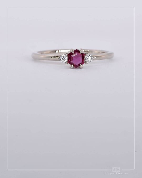 Elysia - Ruby and Lab Diamond Ring