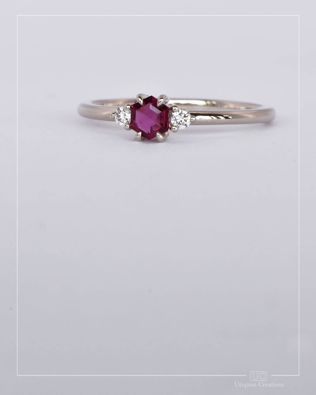 Elysia - Ruby and Lab Diamond Ring