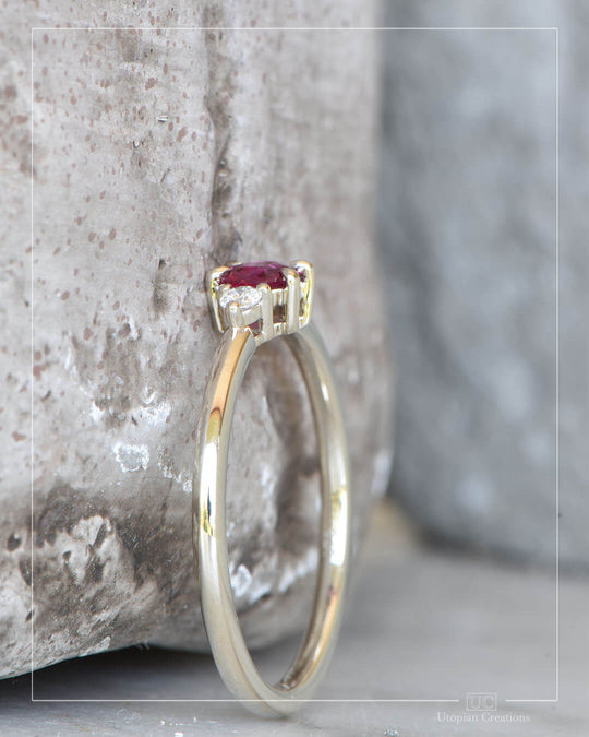 Elysia - Ruby and Lab Diamond Ring