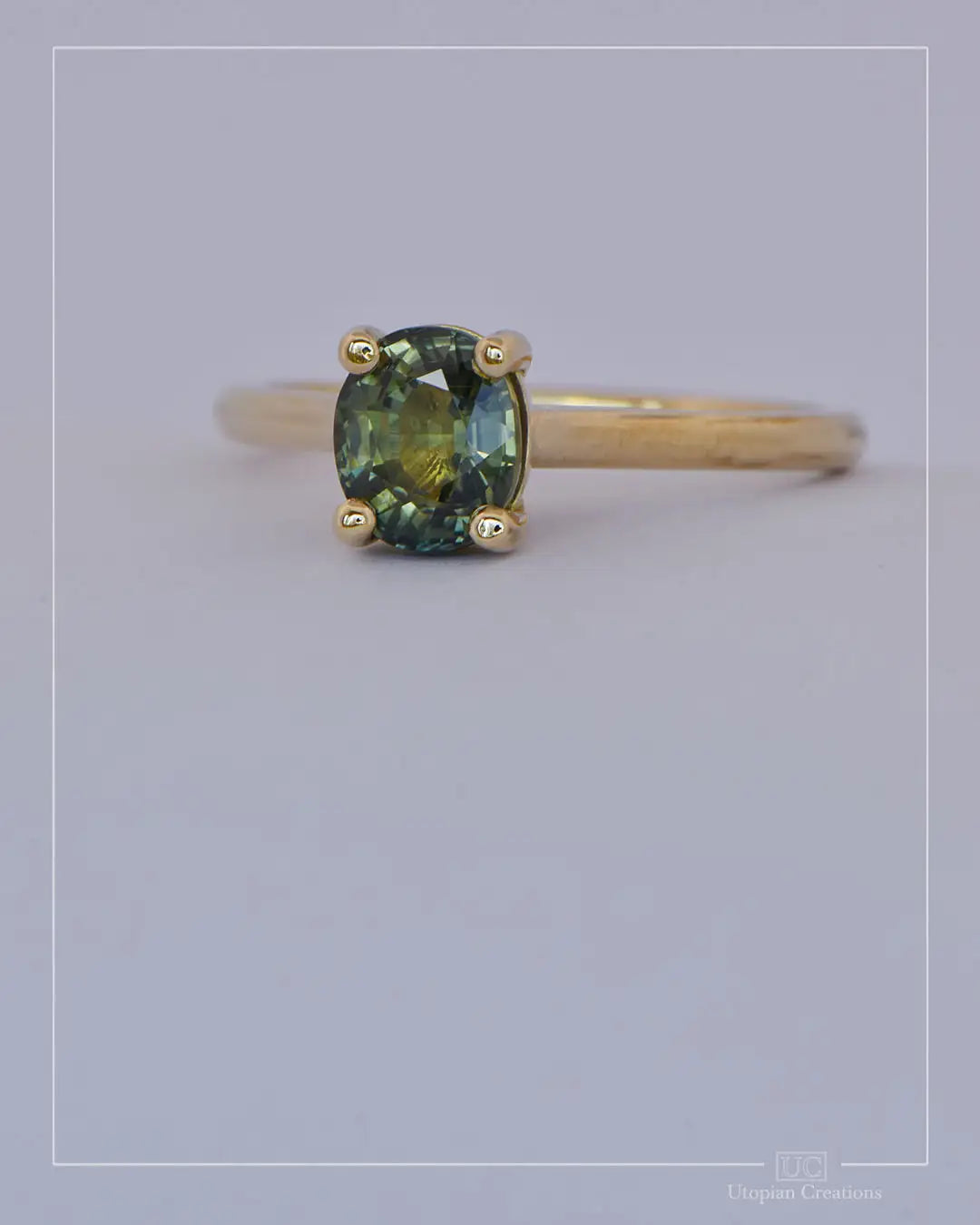 Fern – 1.56ct Australian Parti Sapphire in 18k Yellow Gold