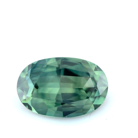 1.06ct Oval Green Parti Sapphire