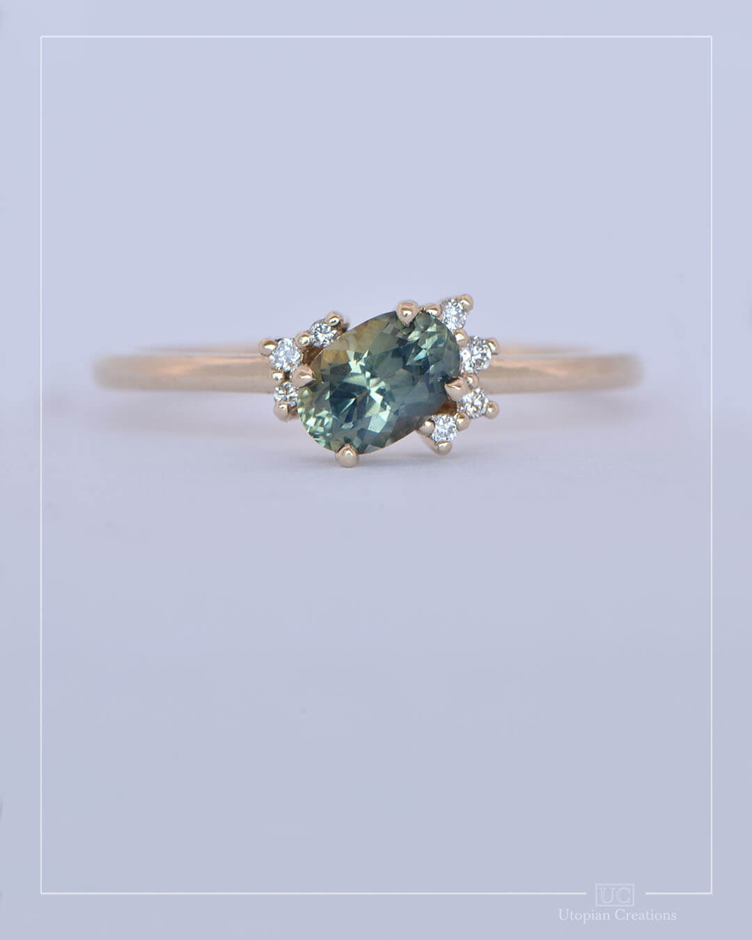 Isla - Opalescent Australian Sapphire and Diamond Ring