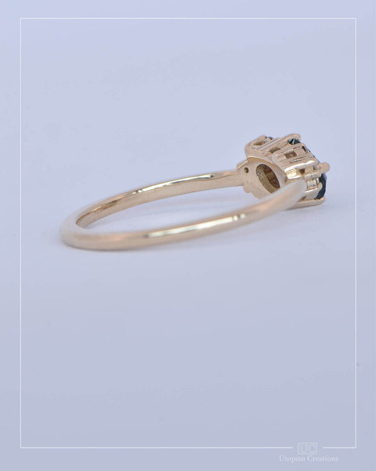 Isla - Opalescent Australian Sapphire and Diamond Ring