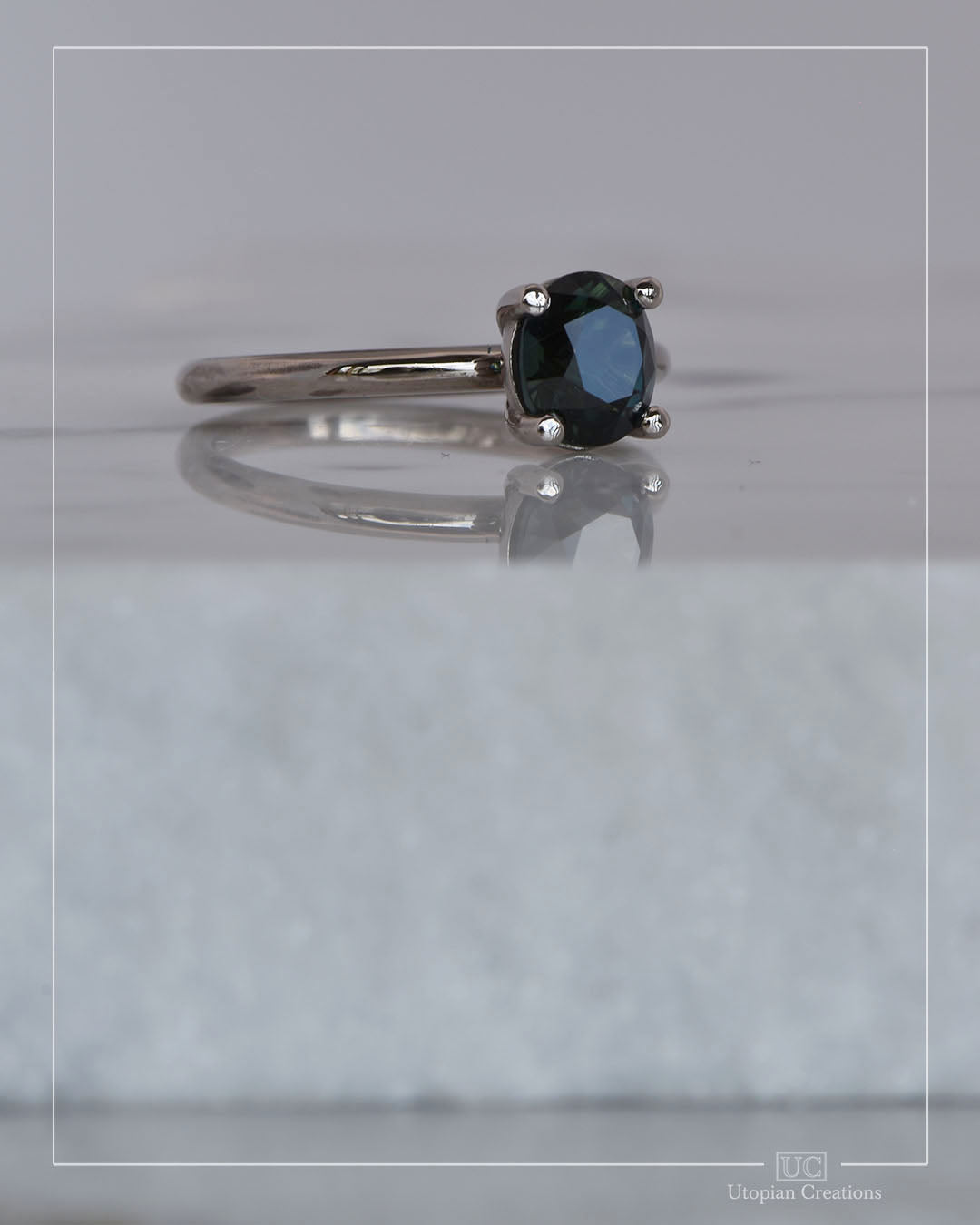 Jade — 1.65ct Australian Sapphire - 18k White Gold